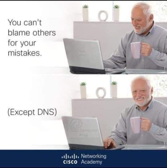 It&rsquo;s always DNS meme