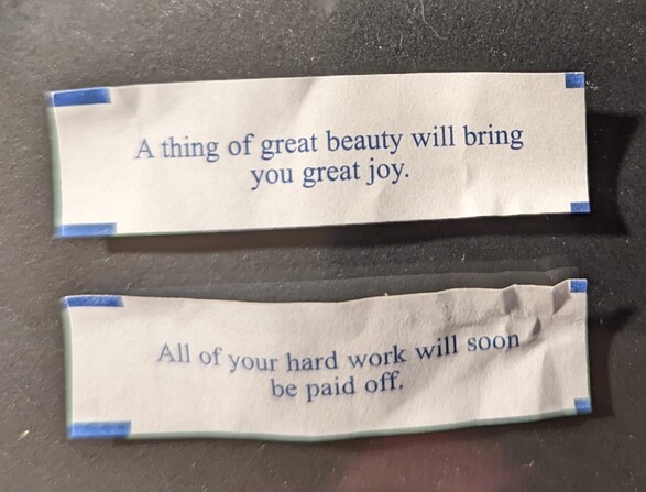 2 fortune cookie slips