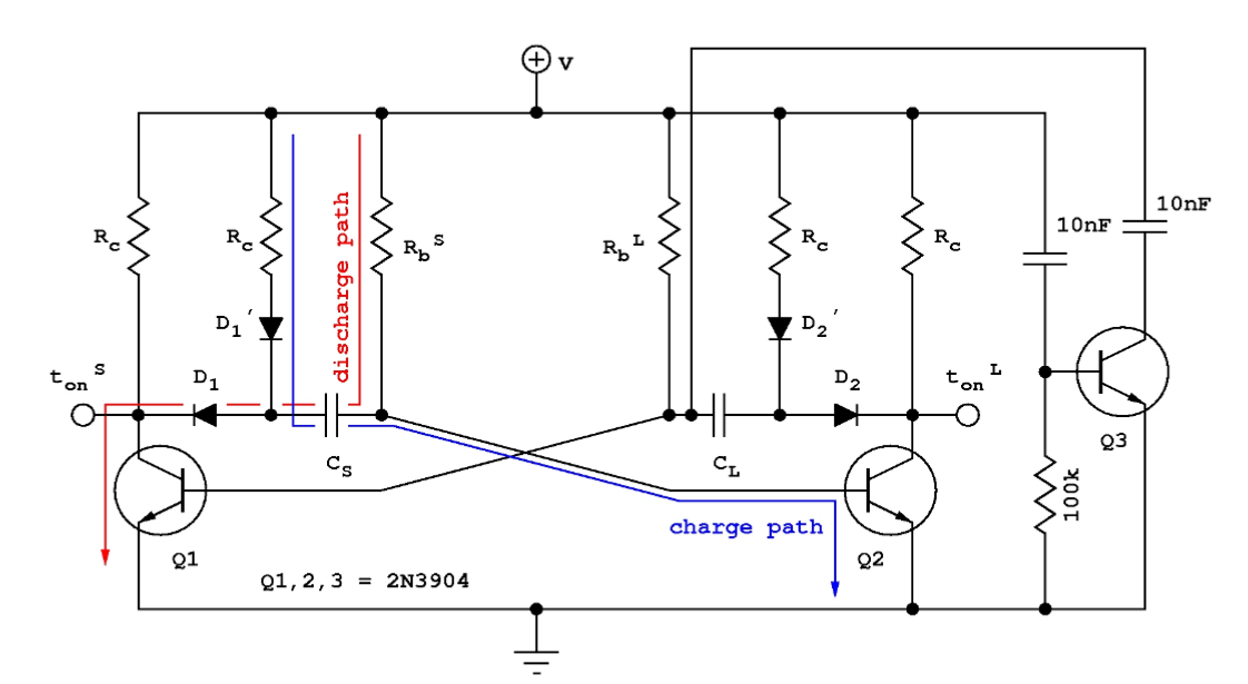 improved astable multivibrator schematic