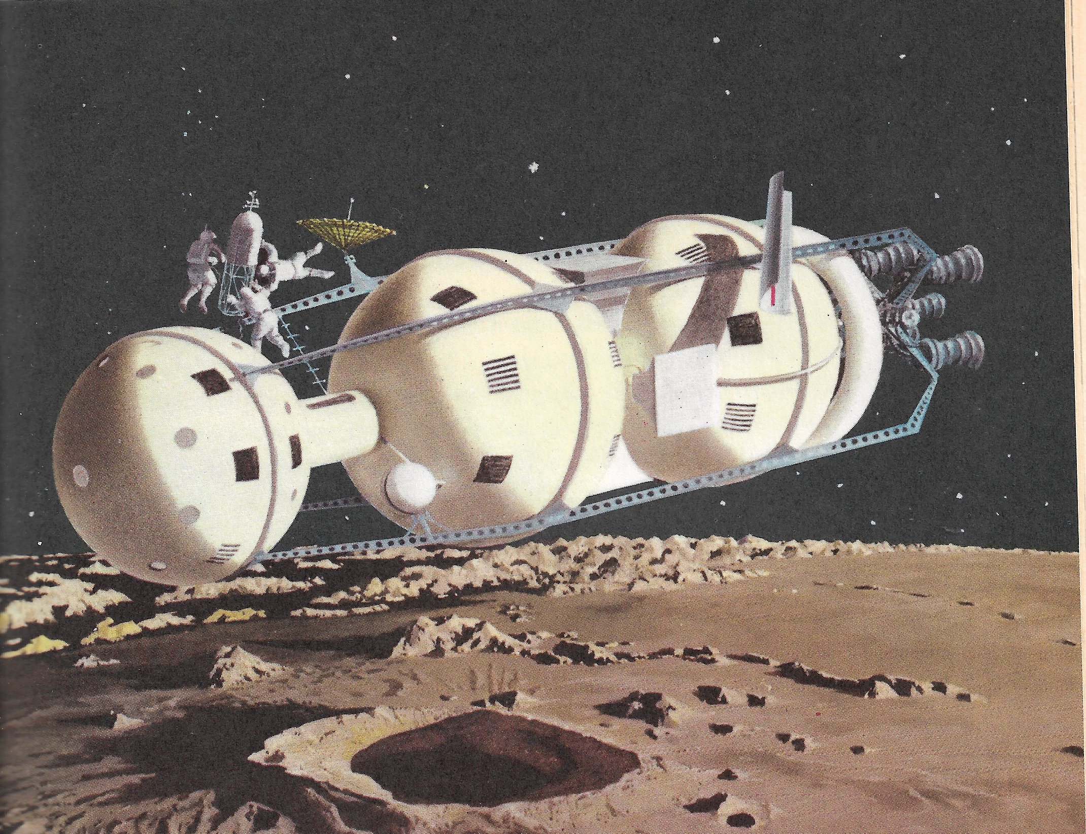 lunar probe over moon